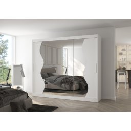 Dulap cu usi glisante si oglinda 250x215 cm, Sharon, ADRK Furniture