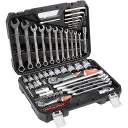 Trusa scule 77 piese tubulare chei fixe biti YT-38781