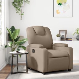 Fotoliu rabatabil, cappuccino, piele ecologica GartenMobel Dekor