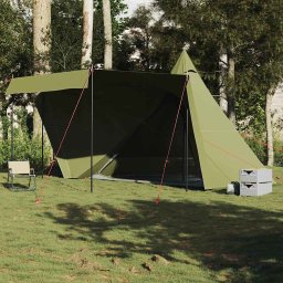 Cort familie Tipi pentru 6 persoane verde masliniu impermeabil GartenMobel Dekor