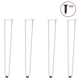 Picioare de masa în ac de par 4 buc Otel solid alb 72 cm GartenMobel Dekor