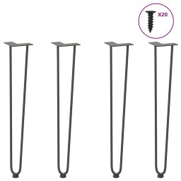 Picioare de masa în ac de par 4 buc Antracit 72 cm Otel masiv GartenMobel Dekor