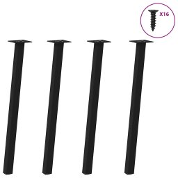 Picioare masuta de cafea 4 buc Negru 72 cm Otel GartenMobel Dekor