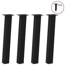 Picioare masuta de cafea 4 buc Negru 72 cm Otel GartenMobel Dekor