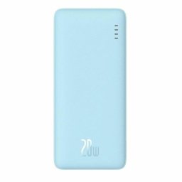 Baterie externa Baseus Airpow, 20000mAh, 20W, Incarcare rapida, USB-C, USB-A, cablu USB-C la USB-A inclus Albastru deschis
