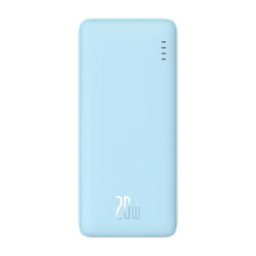 Baterie externa Airpow, 10000mAh, 20W, QC + PD, 1 x USB-A - 1 x USB-C, blue