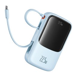 Baterie externa 2x Type-C USB 22.5W 10000mAh + Cablu Type-C Albastru