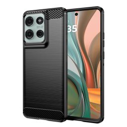 Husa Husa pentru Motorola Moto G75 - Techsuit Carbon Silicone - Black