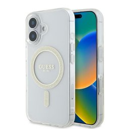 Husa Husa pentru iPhone 16 - IML Glitter Circle MagSafe (GUHMP16SHFGERET) - Clear