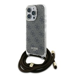 Husa Husa pentru iPhone 16 Pro - Guess Crossbody Cord 4G Print (GUHCP16LHC4SEW) - Brown