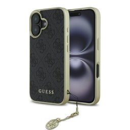 Husa Husa pentru iPhone 16 Plus - Guess Hardcase 4G Charms Collection (GUHCP16MGF4GGR) - Black