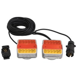 Lumini pentru remorca, 2 buc., rosu, 10,5x7,5x10 cm bec LED 12V GartenMobel Dekor