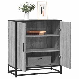 Dulap, gri sonoma, 68x35x76 cm, lemn prelucrat si metal GartenMobel Dekor