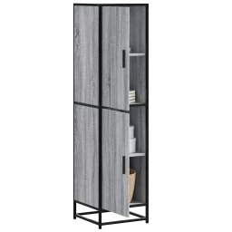 Dulap nalt gri Sonoma 35,5x35x139 cm lemn prelucrat GartenMobel Dekor