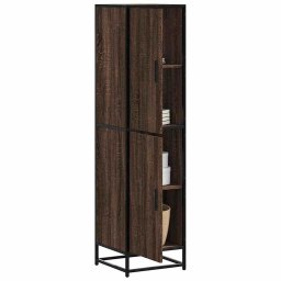 Dulapuru stejar maro 35,5x35x139 cm lemn si metal prelucrat GartenMobel Dekor
