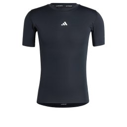 ADIDAS PERFORMANCE Tricou funcțional 'Techfit Compression' negru / alb