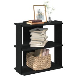 Biblioteca cu 3 niveluri, negru, 60x30x60 cm, lemn prelucrat GartenMobel Dekor