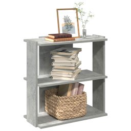 Biblioteca cu 3 niveluri gri beton 60x30x60 cm lemn GartenMobel Dekor