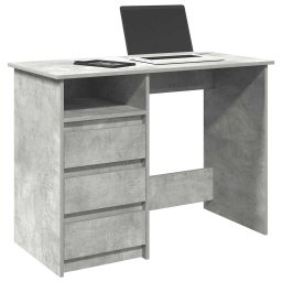Birou, gri beton, 102x50x75 cm, lemn compozit GartenMobel Dekor