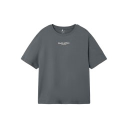 NAME IT Tricou 'NKMBrody' gri închis / alb