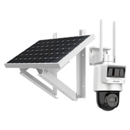 Cameră IP rotativă (PT) Hikvision, 4 MP 2K, lentilă 2,8 mm, IR 30 m, panou solar 10 W, baterie 50,76 Wh, 4G - DS-2DE2C400IWG-K-4G-C05S10-2.8mm