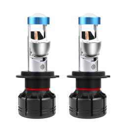 Set 2 becuri auto cu lupa LED H7 90W reali 10.000Lumeni CanBus Plug-and-Play fara eroare + CADOU