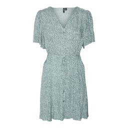 VERO MODA Rochie tip bluză 'VMAlba' verde pastel / alb