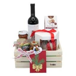 Cos cadou Craciun - Ladita de sarbatoare, 9 produse - ALIF411073