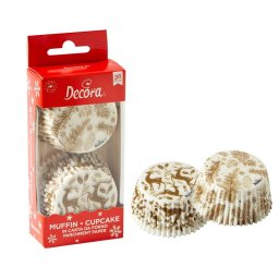 Chese L Hartie Model Craciun Aurii, O 5 x H 3.2 cm, 36 buc