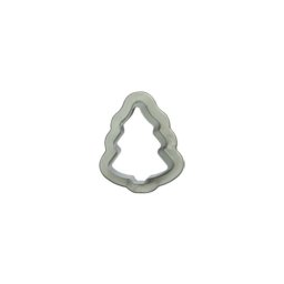 Decupatoare Plastic Craciun - Bradut, O 4 x H 2.2 cm