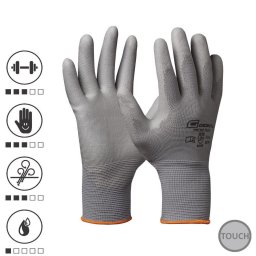 709245G, Manusi de protectie Micro Flex, din poliester, acoperire din poliuretan, uz profesional, marimea 11/XXL