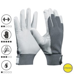 703432, Manusi de protectie Uni Fit Comfort, din piele de capra si spandex, uz profesional, marimea 9/L