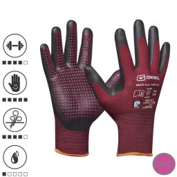 709975_T, Manusi de protectie Multi Flex Touch Lady, din nylon, acoperire din spuma de nitril, uz profesional, marimea 7/S