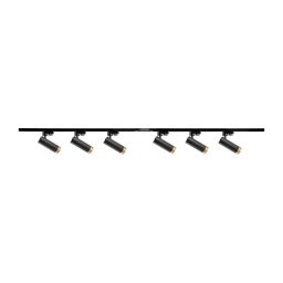 Spot pentru sistem de șină FADO 6xGU10/10W/230V negru