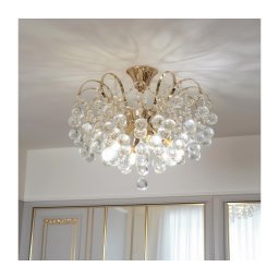 Lustră de cristal aplicată Brilagi CRYSTAL 6xE14/60W/230V auriu