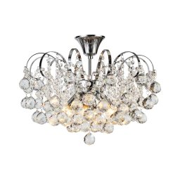Lustră de cristal aplicată Brilagi CRYSTAL 6xE14/60W/230V crom lucios