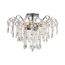 Lustră de cristal aplicată Brilagi CRYSTAL 6xE14/60W/230V crom lucios