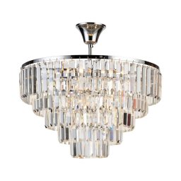 Lustră de cristal aplicată Brilagi CRYSTAL 5xE14/40W/230V crom lucios
