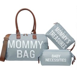 MXM Geantă pentru mămici - albastru deschis, set de 3