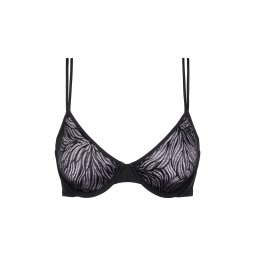 Calvin Klein Underwear Sutien 'Sheer Marquisette' negru / alb
