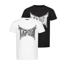 Tapout Tricou 'Amboyn' negru / alb