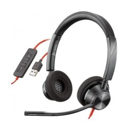 Casca Poly Blackwire 3320 cu fir, Binaural, On-Ear, USB-A