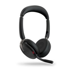 JABRA Evolve2 65 Flex UC Stereo Headset on-ear Bluetooth wireless active noise cancelling USB-A black Optimised for UC
