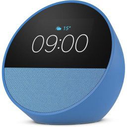 Boxa inteligenta Amazon Echo Spot 2024, Display 2.83", Wi-Fi, Bluetooth, Albastru