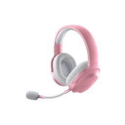 Casti gaming wireless cu microfon Razer Barracuda X - Quartz (2022), multiplatforma, roz