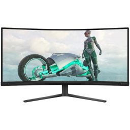 Monitor Gaming Philips EVNIA Curbat, 34", VA, WQHD, 180Hz, 1ms, 0.5ms, HDR10, FlickerFree, HDMI, DisplayPort, 34M2C3500L/00, Negru