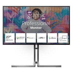 Monitor AOC LED Nano IPS 27", 4K UHD, 60Hz, 4ms GtG, HDMI 2.0, DP 1.4, USB Type-C, DCI-P3 98%, FlickerFree, Low Blue, Speakers, Pivot, USB hub, Negru, U27U3CV
