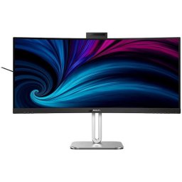 Monitor PhilipsCurbat , 34", VA, WQHD, 120Hz, 4ms, HDR400, FlickerFree, Boxe 5W x 2, Webcam, HA, HDMI, DisplayPort, USB, hub, USC-C, KVM, RJ45, 34B2U6603CH/00, Negru