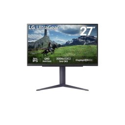 Monitor, LG, 27GS85Q-B, 27", UltraGear, 1ms, AG, QHD 2560x1440, 200Hz, HDR 400, 1000:1, 400cd/m2, Negru