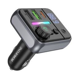 Modulator FM BOROFONE BC50, 2 x USB-A, 1 x USB-C, Negru